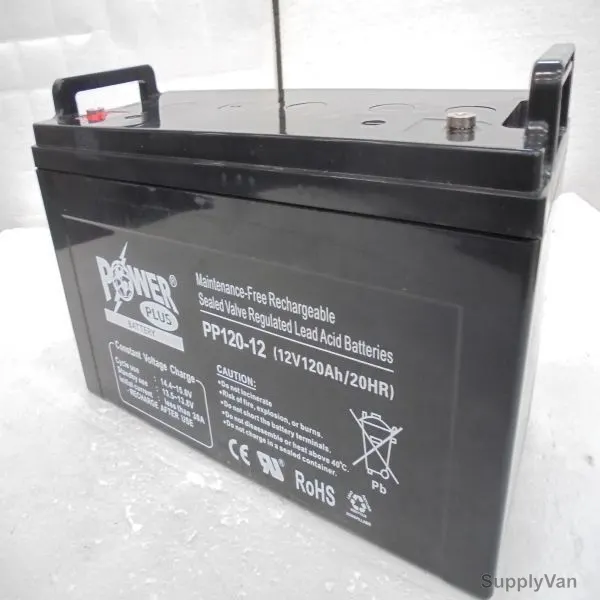 Powerplus Lead Acid Battery, PP120-12, 12V, 120Ah/20Hr
