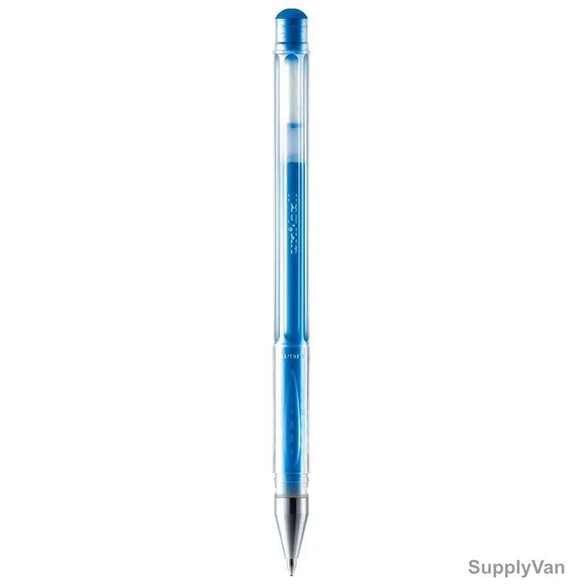 Uni-Ball Ball Point Pen, UM120AC-BE, Signo, 0.7MM Tip, Angelic Blue, 12 Pcs/Pack