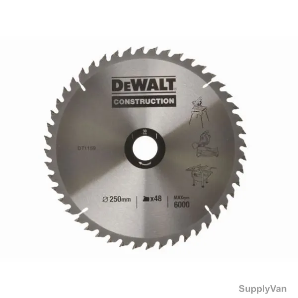 Dewalt Circular Saw Blade, DT1159-QZ, 250x30MM, 48 Teeth