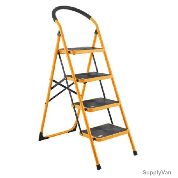 Tolsen Step Ladder, 62684, Steel, 4 Steps, 150 Kg Load Capacity