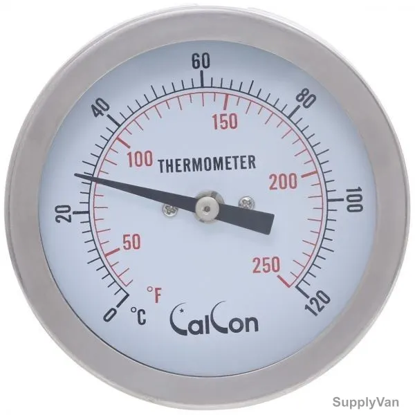 Calcon Bi-Metal Temperature Gauge, CCTB18D, 80x150MM, 1/2 Inch, NPT, 0-120 Deg. C