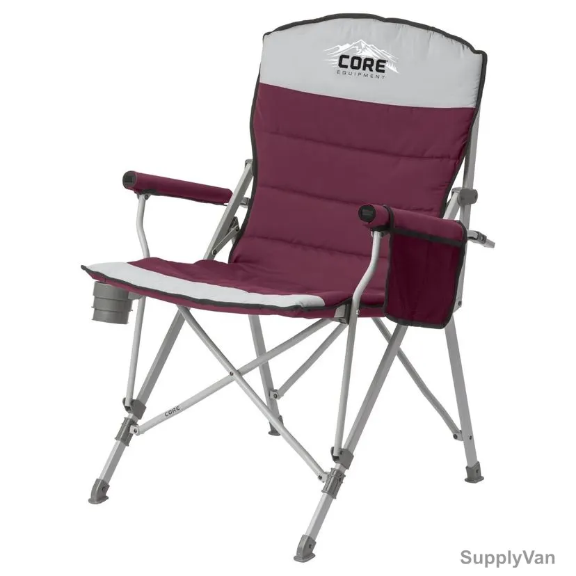 Core Equipment Hard Arm Outdoor Folding Camping Chair, SHGT-C-40070, Cherry Red — image 1