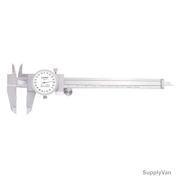 Groz Dial Caliper, DLC-200, 0-200MM