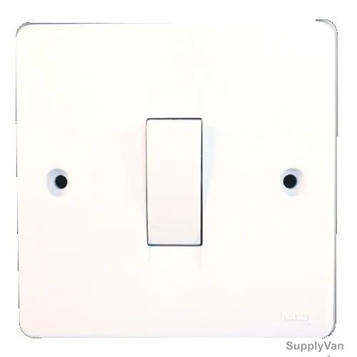 Tenby Push Switch, 7714, 1 Gang, 1 Way, 10A, 250VAC