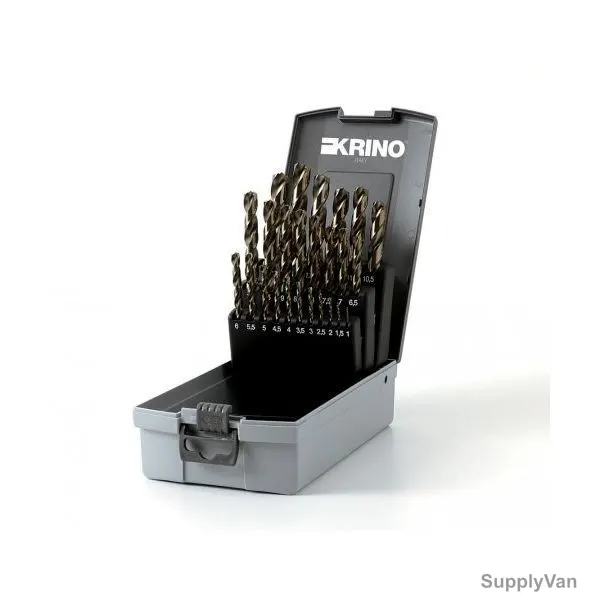 Krino Twist Drill Bit Set, 01229301, HSS-G, 19PCS