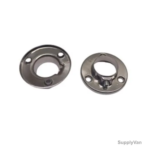 Wall Bracket Set With Screws, 1 Inch, Silver