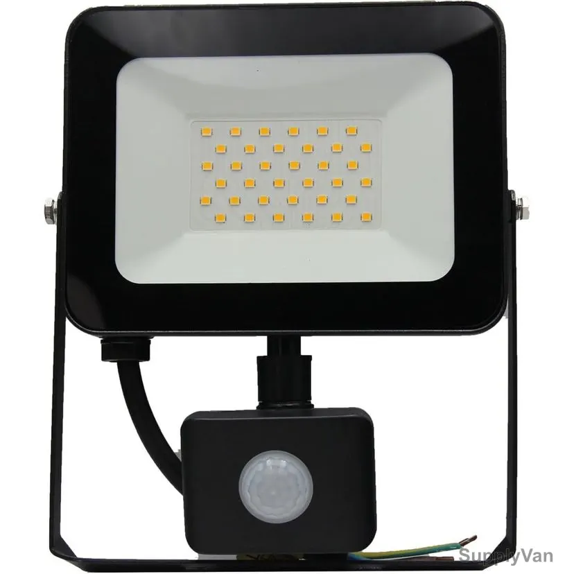 Levin Eco LED Floodlight With Sensor, LESFL-OL30-30, IP65, 30W, 3000K, Warm White — image 1