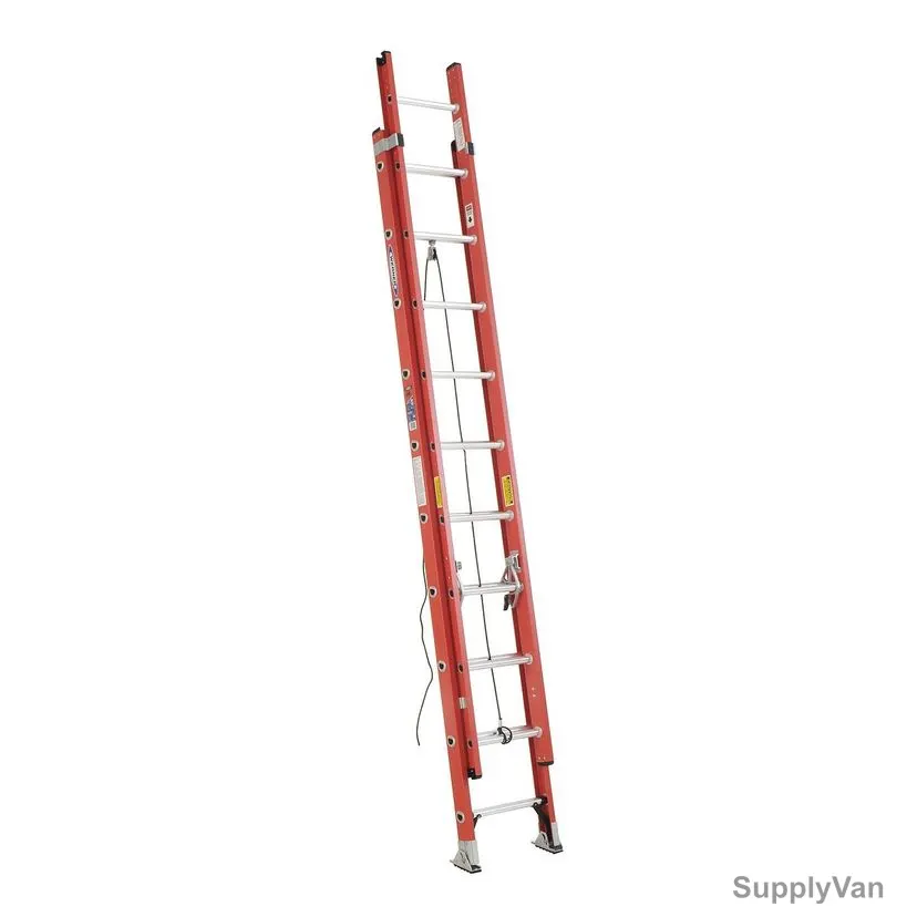 Werner Dual Section Extension Ladder, D6220-2, Fiberglass, D-Rung, 10+10 Steps, 136 Kg Weight Capacity — image 1