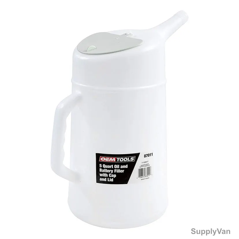 OEMTools Translucent Oil Dispenser, 87011, Polyethylene, 5 Quarts, White — image 1