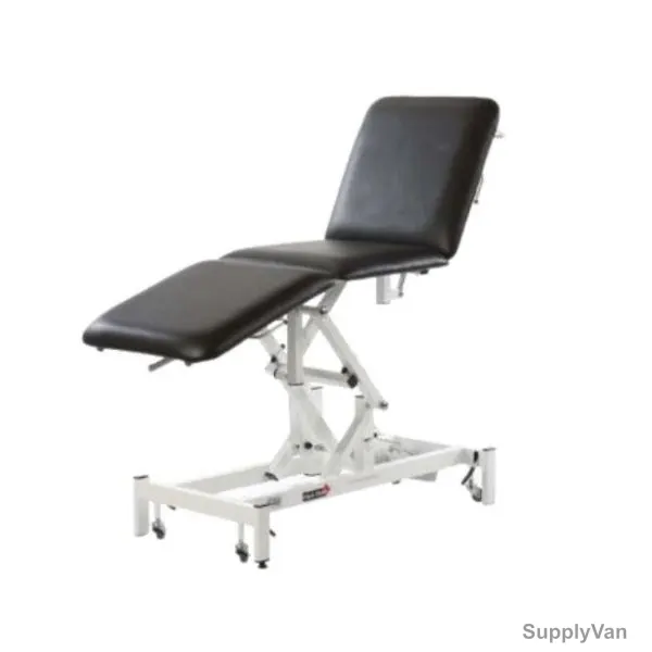DP Metallic 3 Section Electric Examination Couch With Roll Holder, 3SEC-18662, Stainless Steel/Leather, 170 Kg Loading Capacity