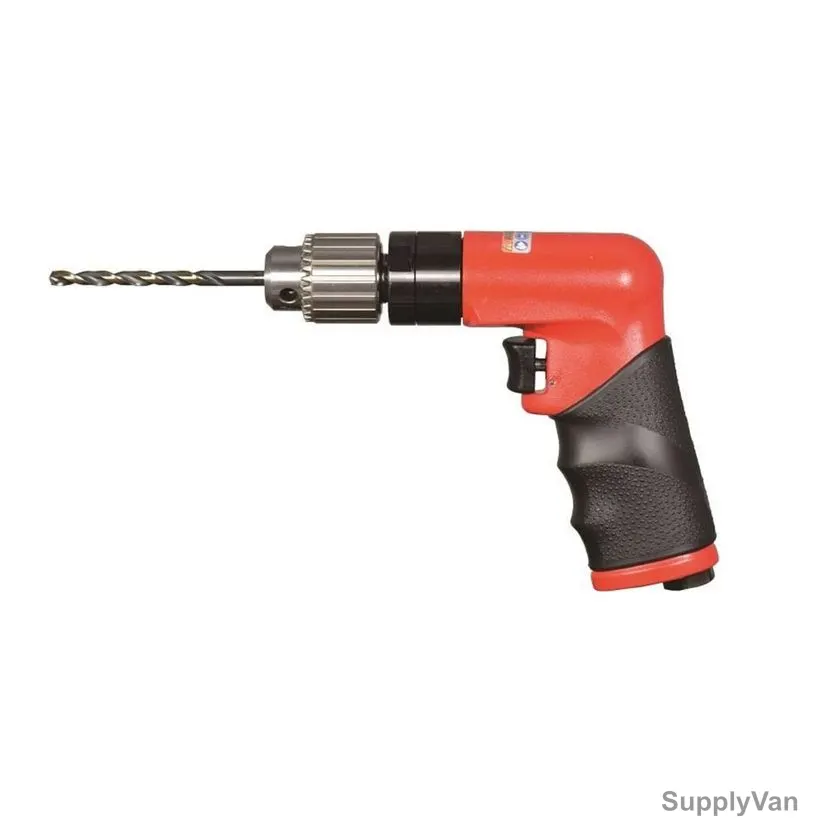 Sioux Non-Reversible Pneumatic Drill, SDR4P22N2, 0.4 HP, 2600 RPM, 1/4 Inch Keyed Chuck 