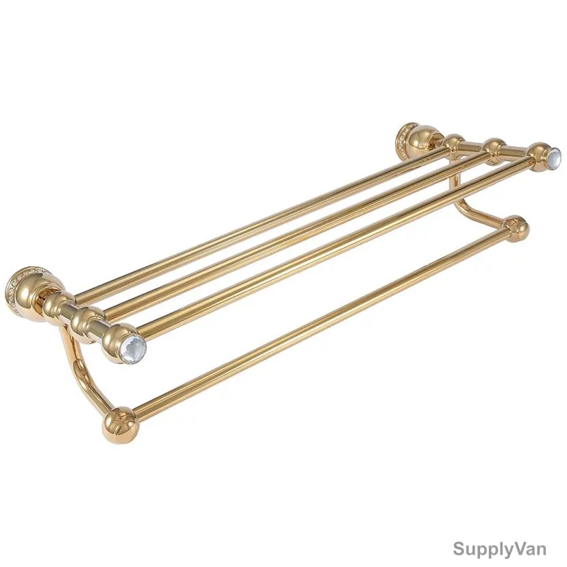 Hayta Towel Shelf, 1452101, Gold Colour, Brass — image 1