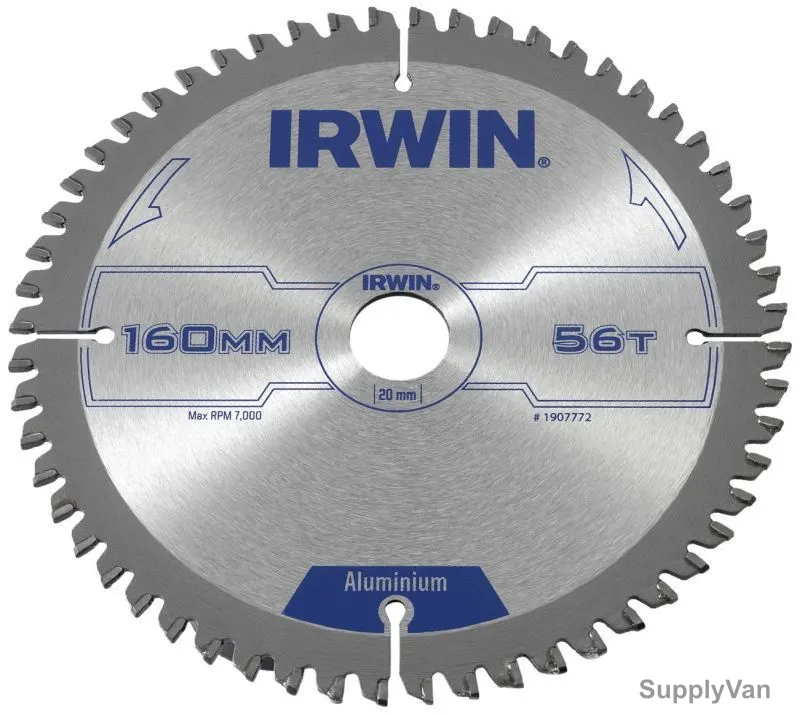 Irwin Circular Saw Blade, IRW1907772, 160x20mm, 56Teeth