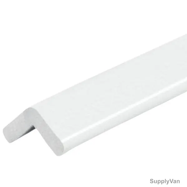 Self Adhesive Corner Guard, PU Foam, 10.5MM Thk, 45MM x 45MM Wing Size, 1 Mtr Length, White