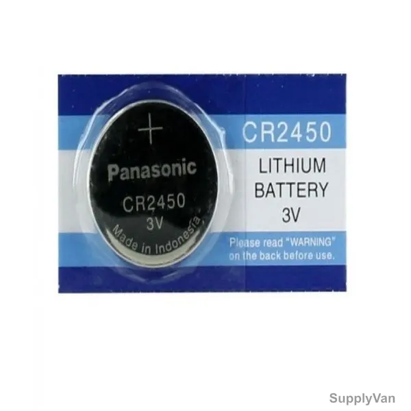 Panasonic Coin Battery, CR2450, Lithium, 3V — image 1