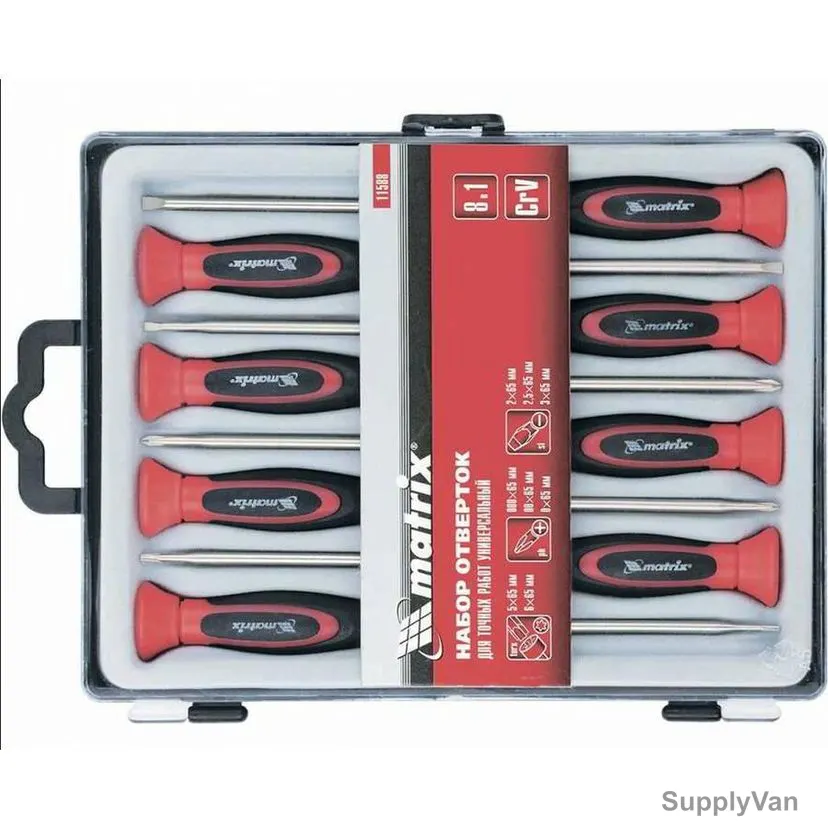 Mtx Precision Screwdriver Set, 115899, CrV Steel, 8 Pcs/Set