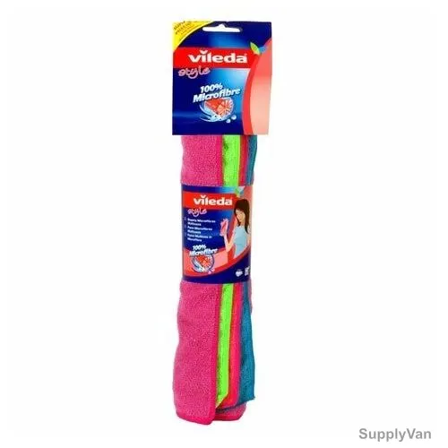 Vileda Microfibre Cloth, Multicolor, 4 Pcs/Set — image 1