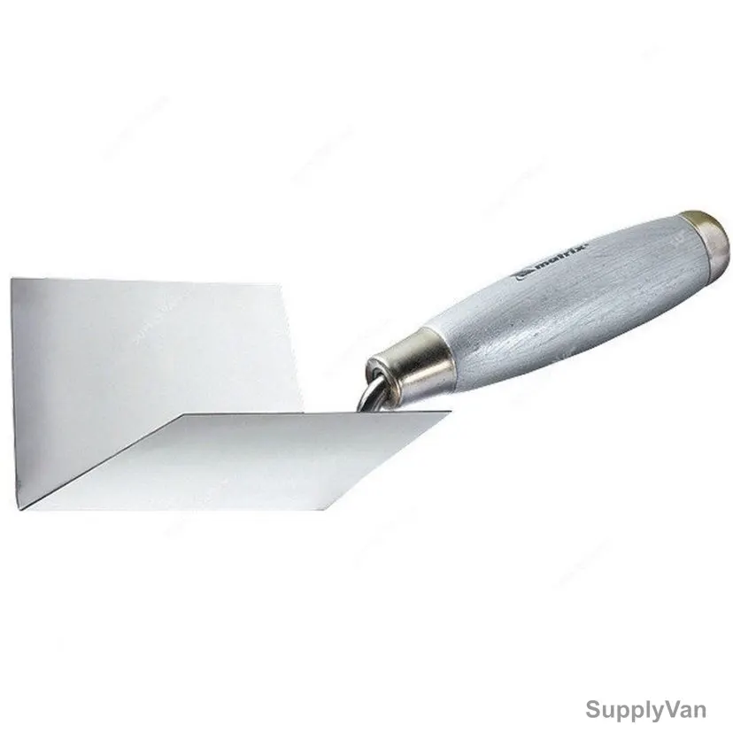 Mtx Inner Corner Trowel With Wooden Handle, 863089, Stainless Steel, 80 x 60MM