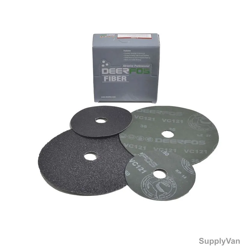 Deerfos Fiber Disc, VC121, 22mm Thick, 4.5 Inch, GritP100, 25Pkt