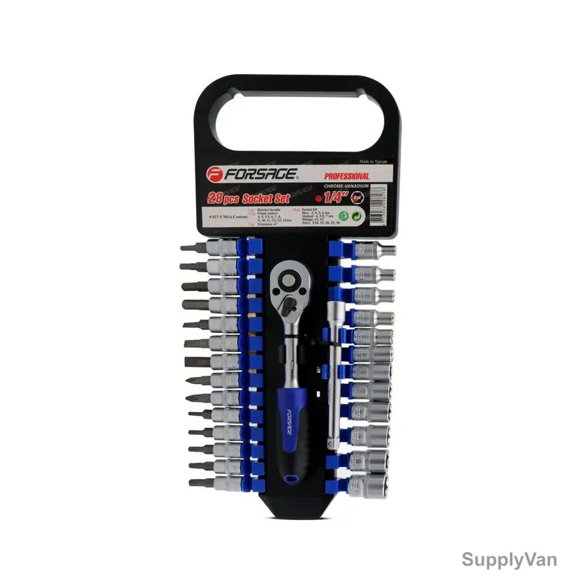 Forsage Socket Set, MC5-SOC28, 1/4 Inch, 28 Pcs/Set
