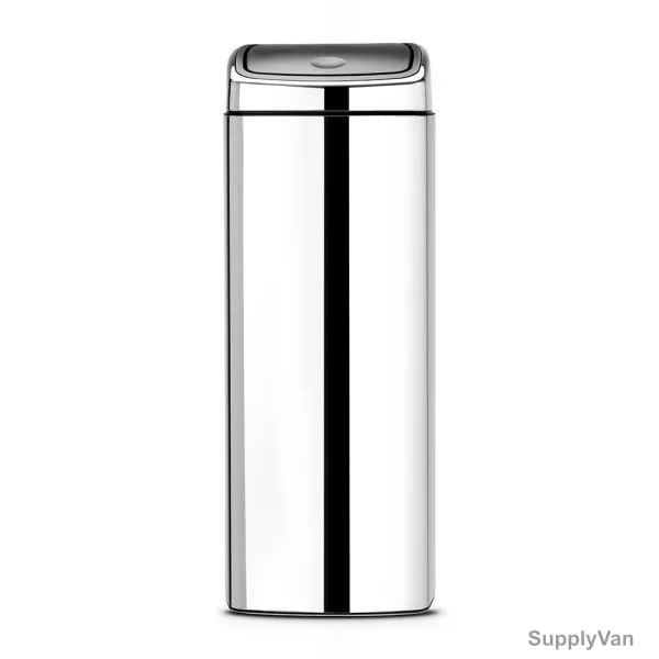 Brabantia Touch Bin, 384905, 25 Litres, Rectangle, Brilliant Steel