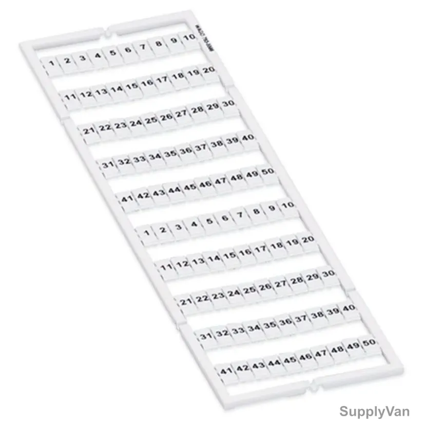 Wago WMB Terminal Block Marker, 793-5566, Snap-On Type, 1 to 50 Marking, 5-5.2MM Strip Width