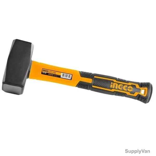 Ingco Stoning Hammer With Fiberglass Handle, HSTHS81000, Carbon Steel, 1000GM Head Weight — image 1