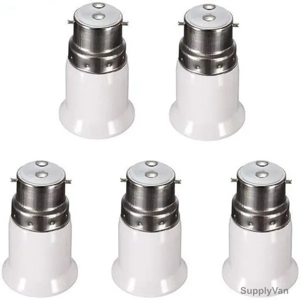 Lamp Holder, B22 to E27 Base, White, 5 Pcs/Pack — image 1