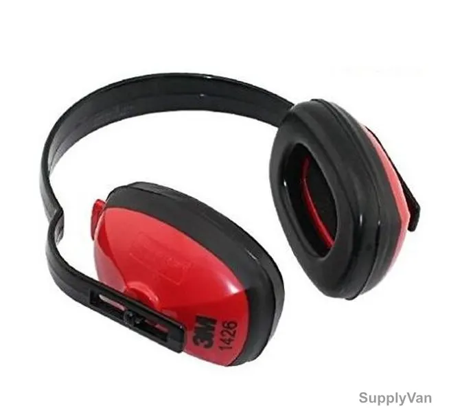 3M Earmuff, 3M1426, Red and Black