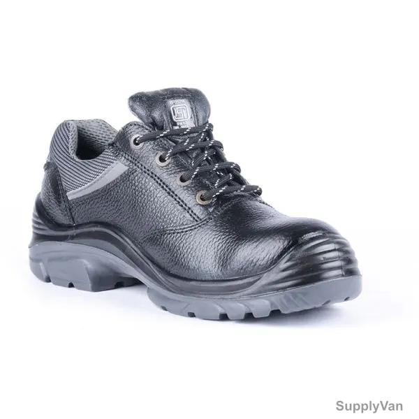 Hillson Double Density Steel Toe Safety Shoes, HNCLSLA, Nucleus, Leather, Low Ankle, Size39, Black — image 1
