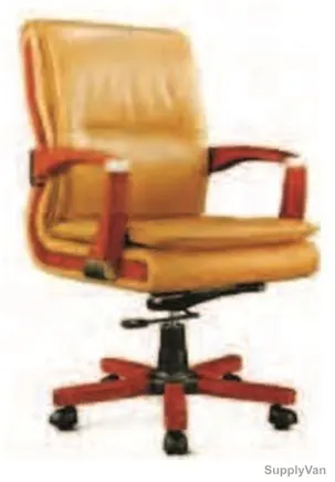 Avon Furniture Executive Office Chair, AVM-211B, Medium Back, Fixed Arm