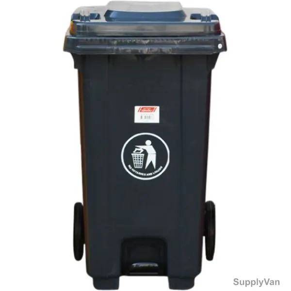 Brooks Pedal Waste Bin, BKS-PDL-087, 100 Ltrs, HDPE, Grey