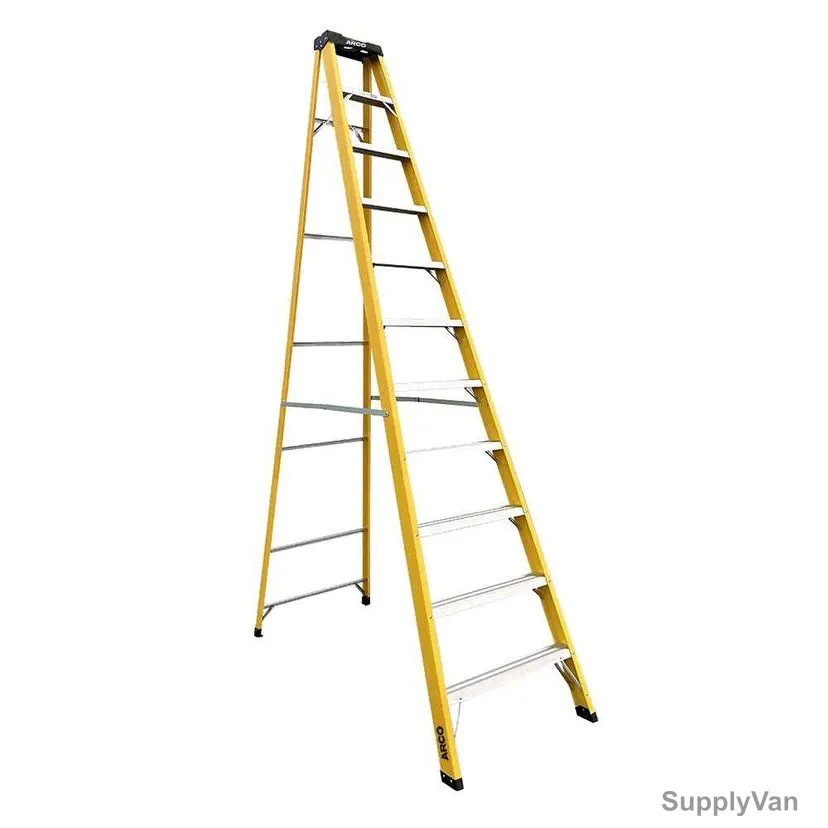Arco Step Ladder, ARFT-10S, Fiberglass, 10 Steps, 150 Kg Weight Capacity