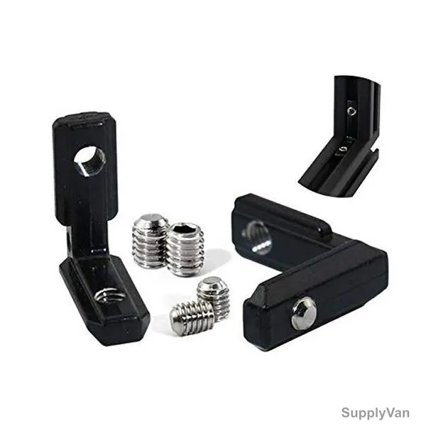 Extrusion T-Sliding L-Connector Nut, 15 Series, Stainless Steel, 15 x 15MM, Black, 10 Pcs/Pack