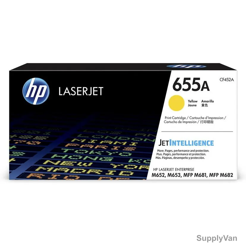 HP Original LaserJet Toner Cartridge, CF452A, 655A, Yellow