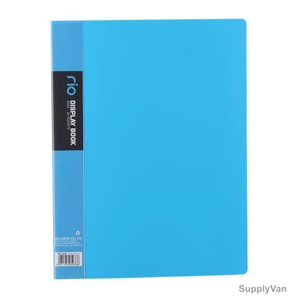 Deli Display File, E5033, Rio, 30 Pocket, Blue