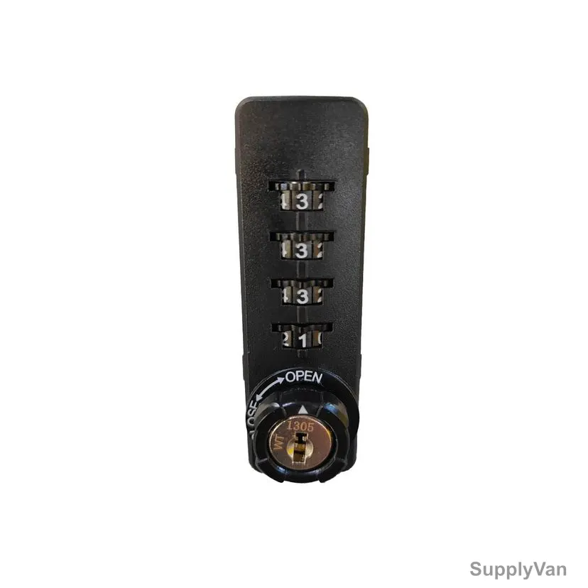 4 Digit Combination Lock, Zinc Alloy/ABS, Black — image 1