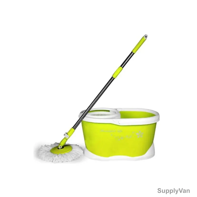 Akc Mop Bucket With 2 Refill, MB09, Plastic, 120CM Height x 29CM Width x 46CM Length, Neon Green