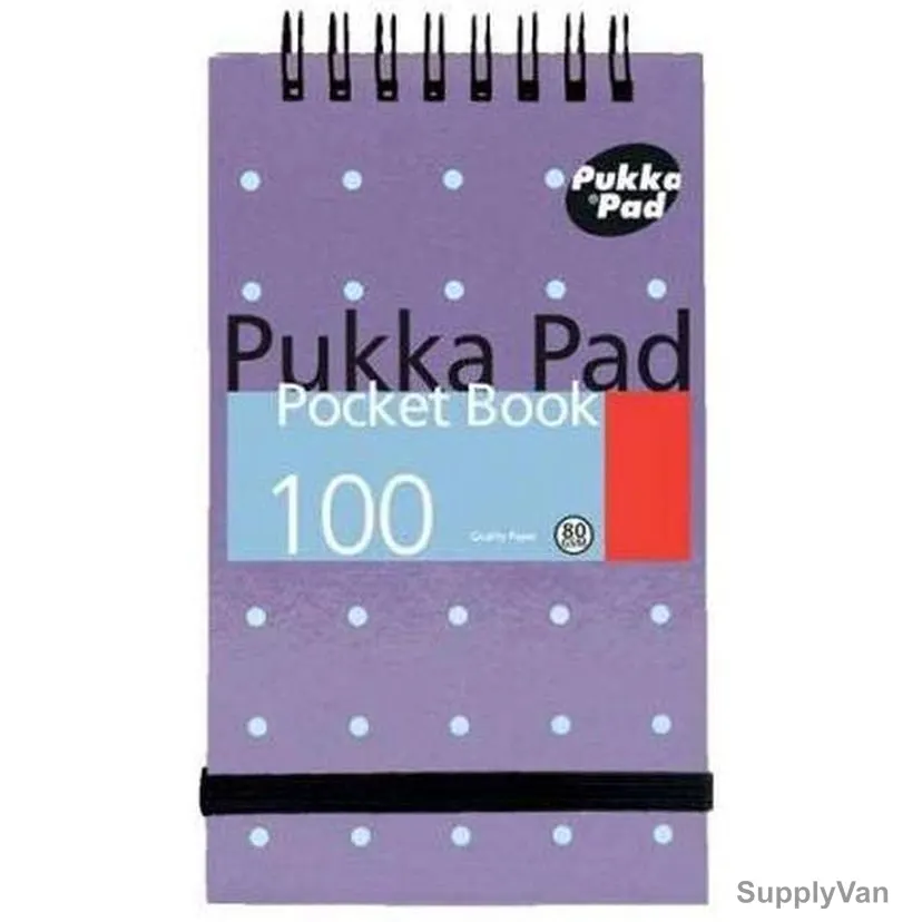 Pukka Pad Refill Notebook, 80 Gsm, 100 Pages, 76 x 127MM, Purple