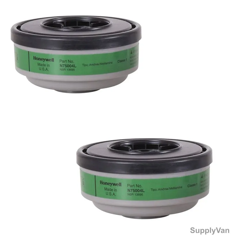 Honeywell Ammonia and Methylamine Respirator Cartridge, N75004L, North, Green, 2 Pcs/Pack