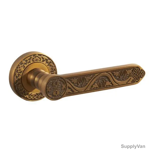 Doganlar Door Handle, Barok, Zinc, Coffee