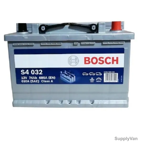 Bosch S4 032 Starter Battery, 0092S40320, 12V, 74Ah, 680A
