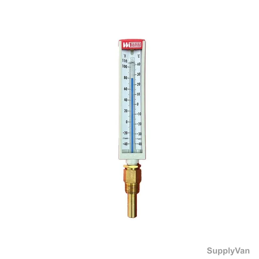 Weiss Thrift Line Thermometer, TL5S2-SF12BS, 1/2 Inch NPT, 4 to 43 Deg.C