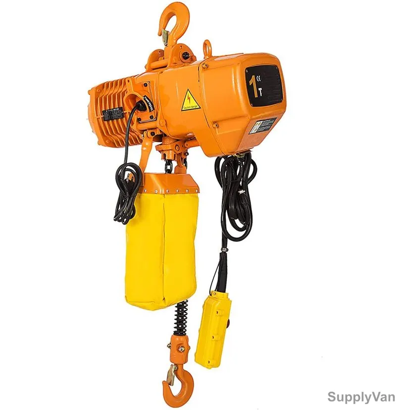 Aqson Electric Chain Hoist, AEH01-01, 6 Mtrs Length, 1000 Kg, Orange