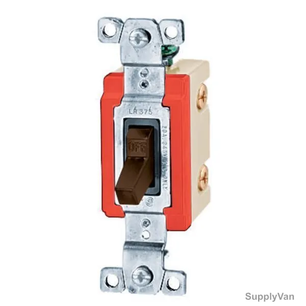 Hubbell 2 Way Toggle Switch, HUBHBL18201CN, 15A, 347VAC