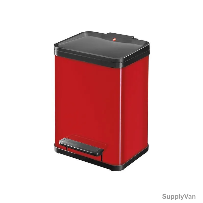 Hailo Pedal Waste Bin, HLO-0622-240, Oko Duo Plus M, 18 Litres, Red