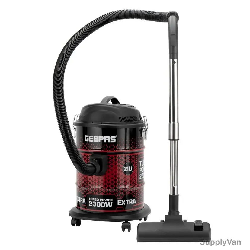 Geepas Drum Vacuum Cleaner, GVC19018, 2300W, 220-240V, 21 Ltrs Tank Capacity, Red/Black — image 1