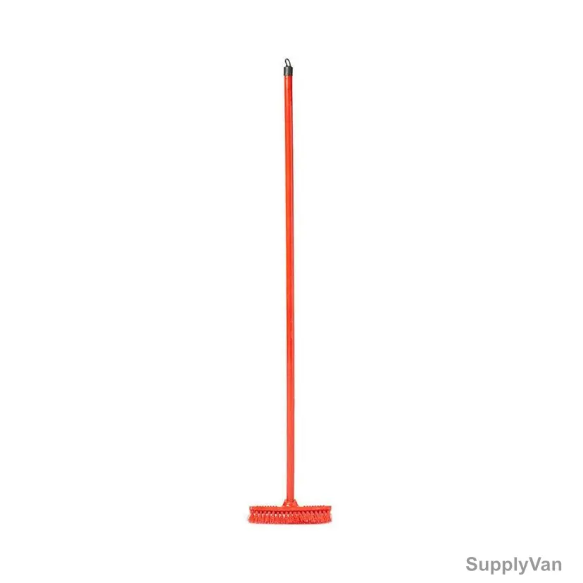 Snh Plastic Broom With Handle, Red — image 1