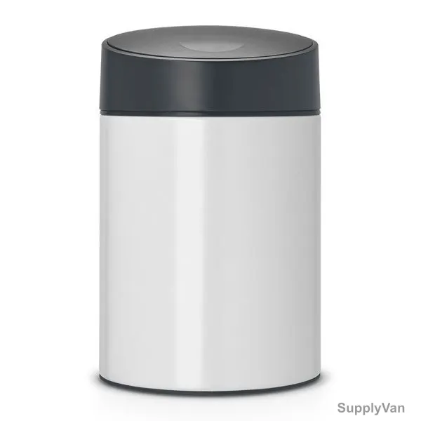 Brabantia Slide Bin, 483165, 5 Litres, White