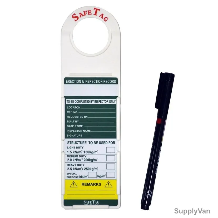 Scaffolding Tags With 2 Marker, SCT, 12 Pcs/Set